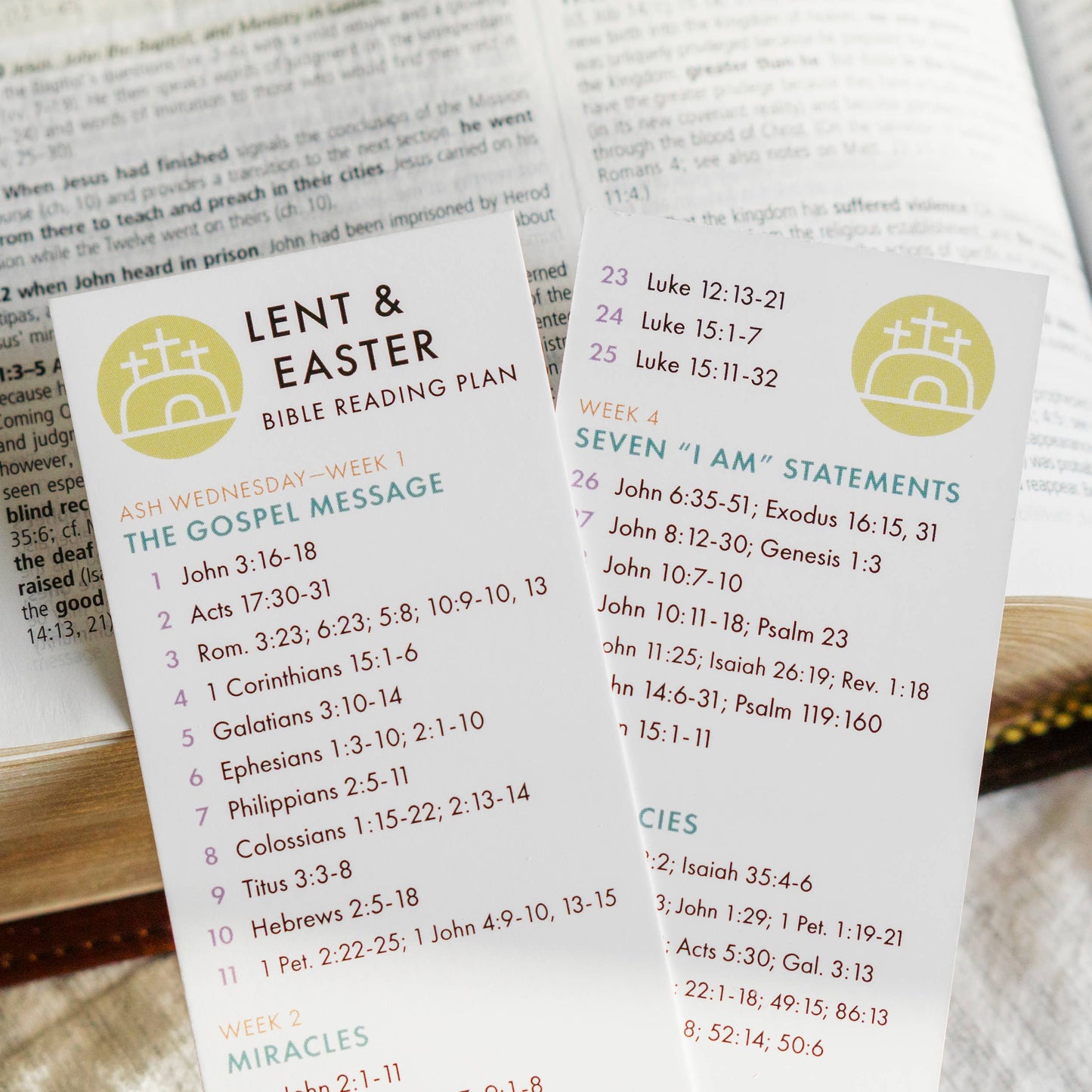 Lent and Easter Bible Reading Plan Bookmark