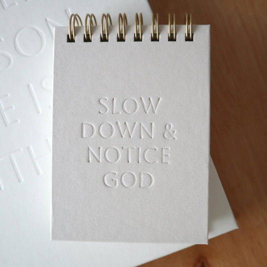 Slow Down & Notice God Mini Notebook