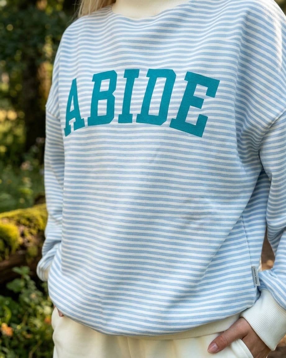 ABIDE Oversized Striped Mock Neck Pullover