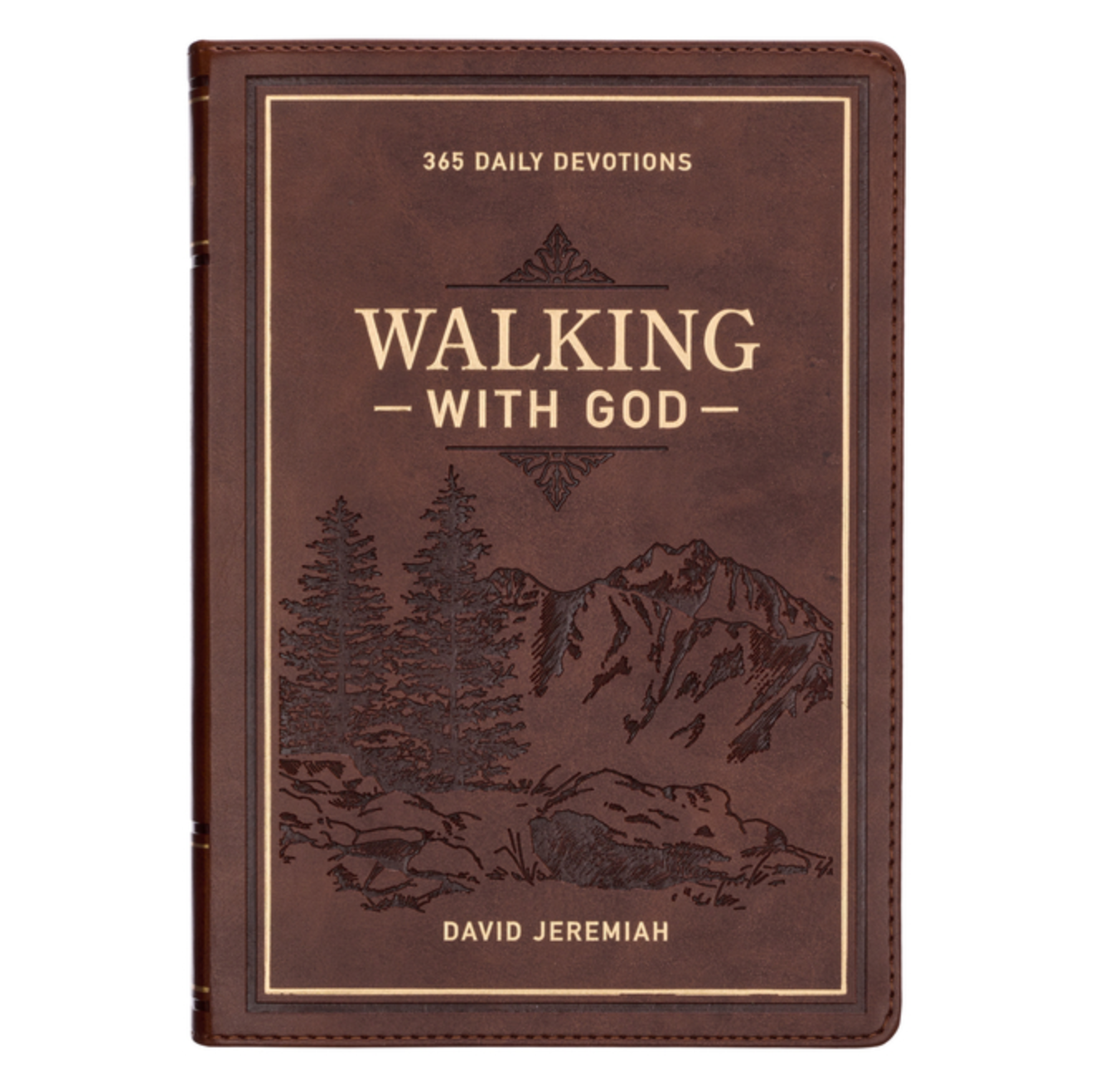 Devotional Walking with God Large Print Faux Leather
