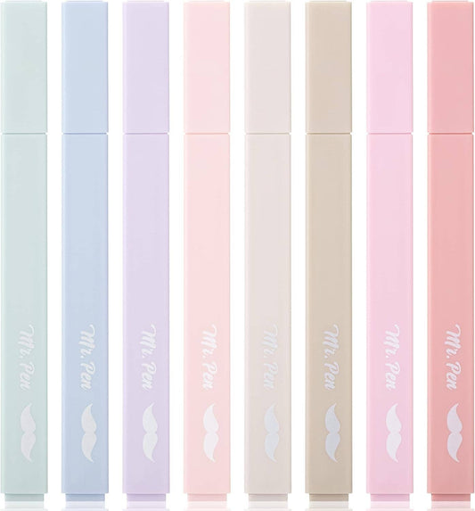 Aesthetic Highlighters, Pastel, 8 Pack
