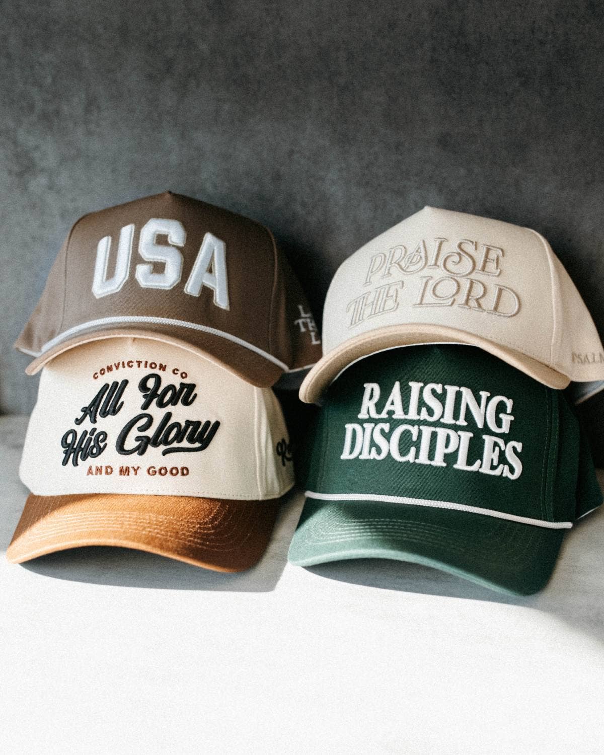 Raising Disciples Hat - Dark Green & White