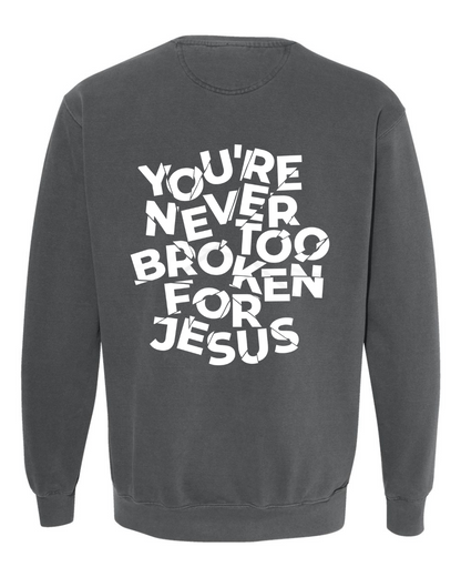 NEVER TOO BROKEN CREWNECK