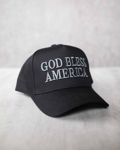 God Bless America Hat - Dark Gray & Black