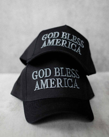 God Bless America Hat - Dark Gray & Black