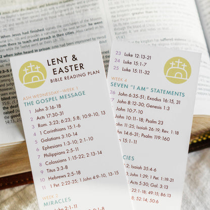 Lent and Easter Bible Reading Plan Bookmark