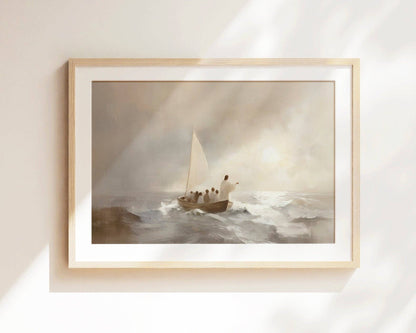 Jesus Calms The Storm - Print