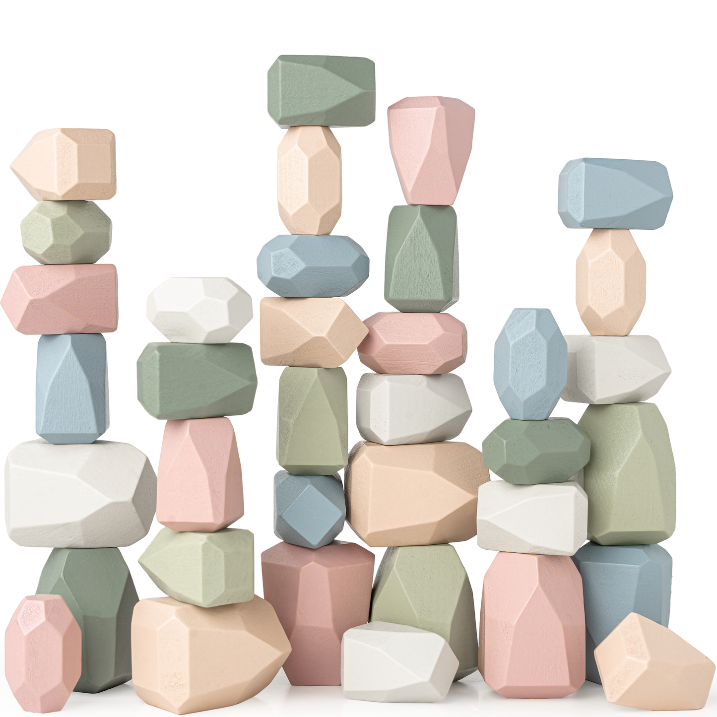 36 pcs Wooden Stacking Stones
