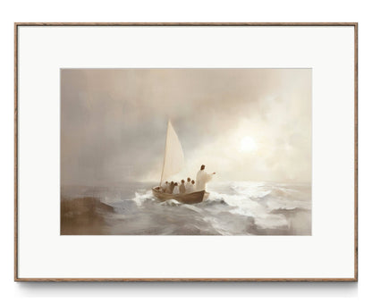 Jesus Calms The Storm - Print