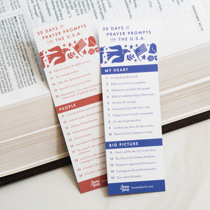 Prayer Prompts for the USA Bookmark