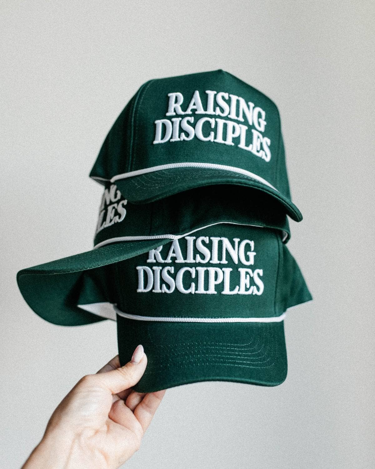 Raising Disciples Hat - Dark Green & White