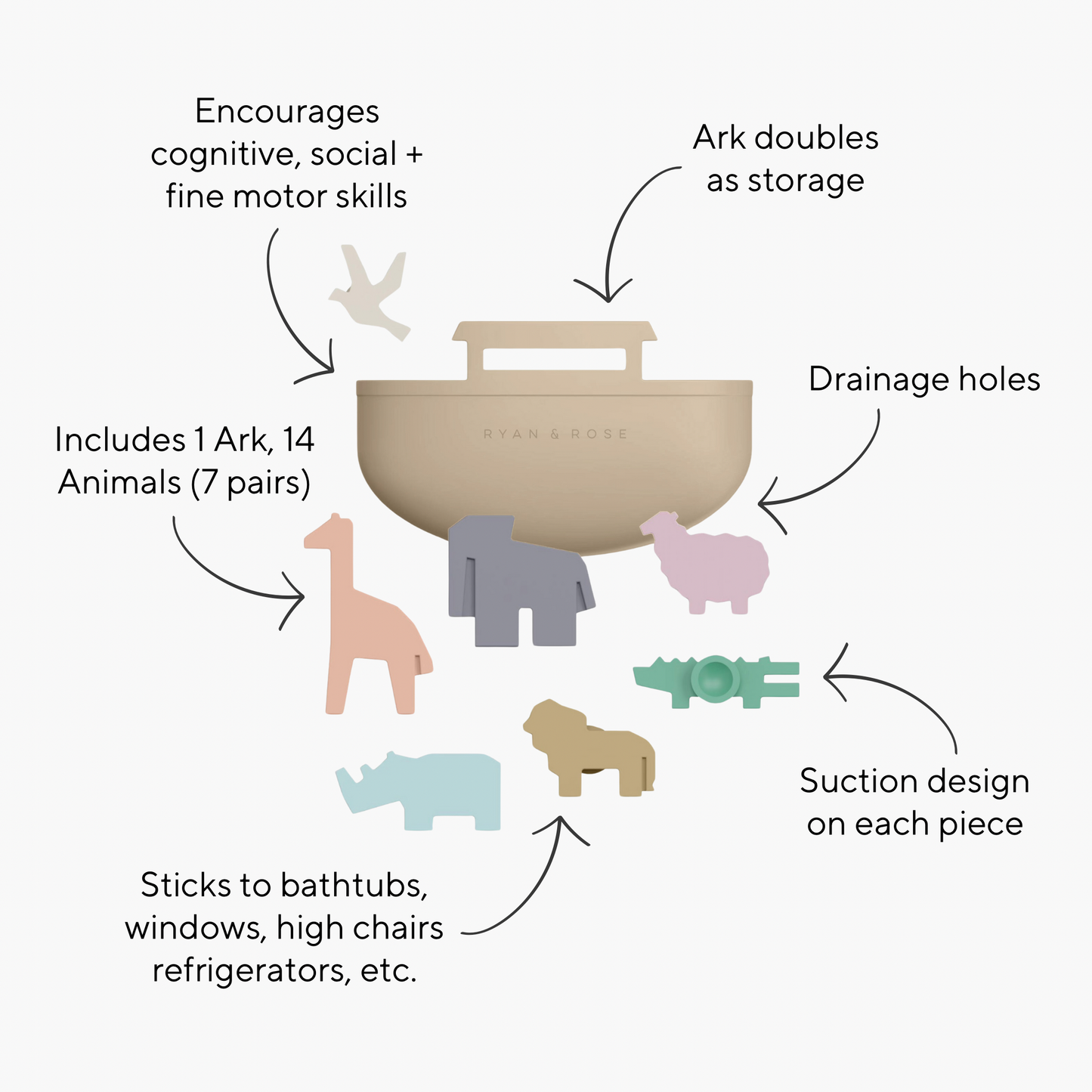 Noah’s Ark Suction Toy