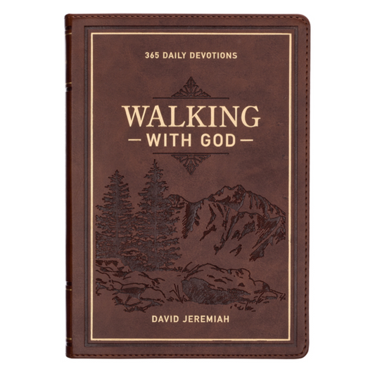 Devotional Walking with God Large Print Faux Leather