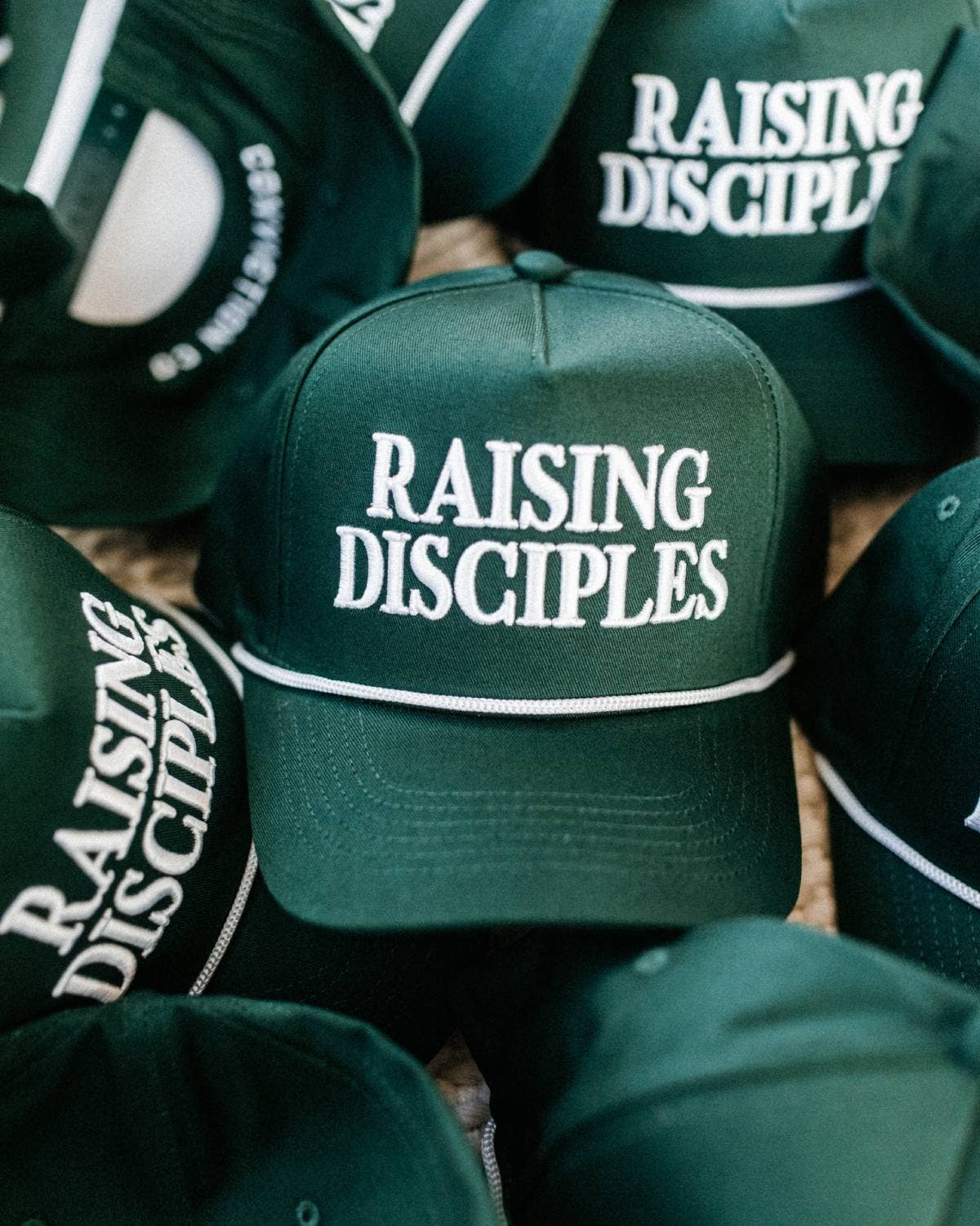 Raising Disciples Hat - Dark Green & White
