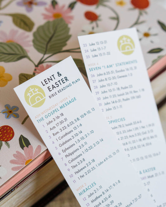 Lent and Easter Bible Reading Plan Bookmark