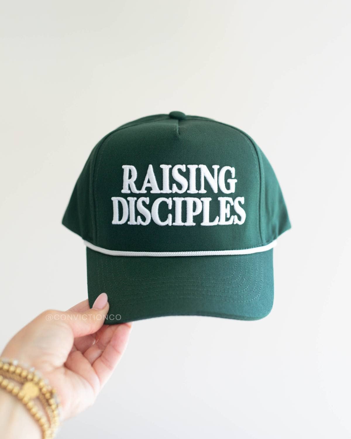 Raising Disciples Hat - Dark Green & White
