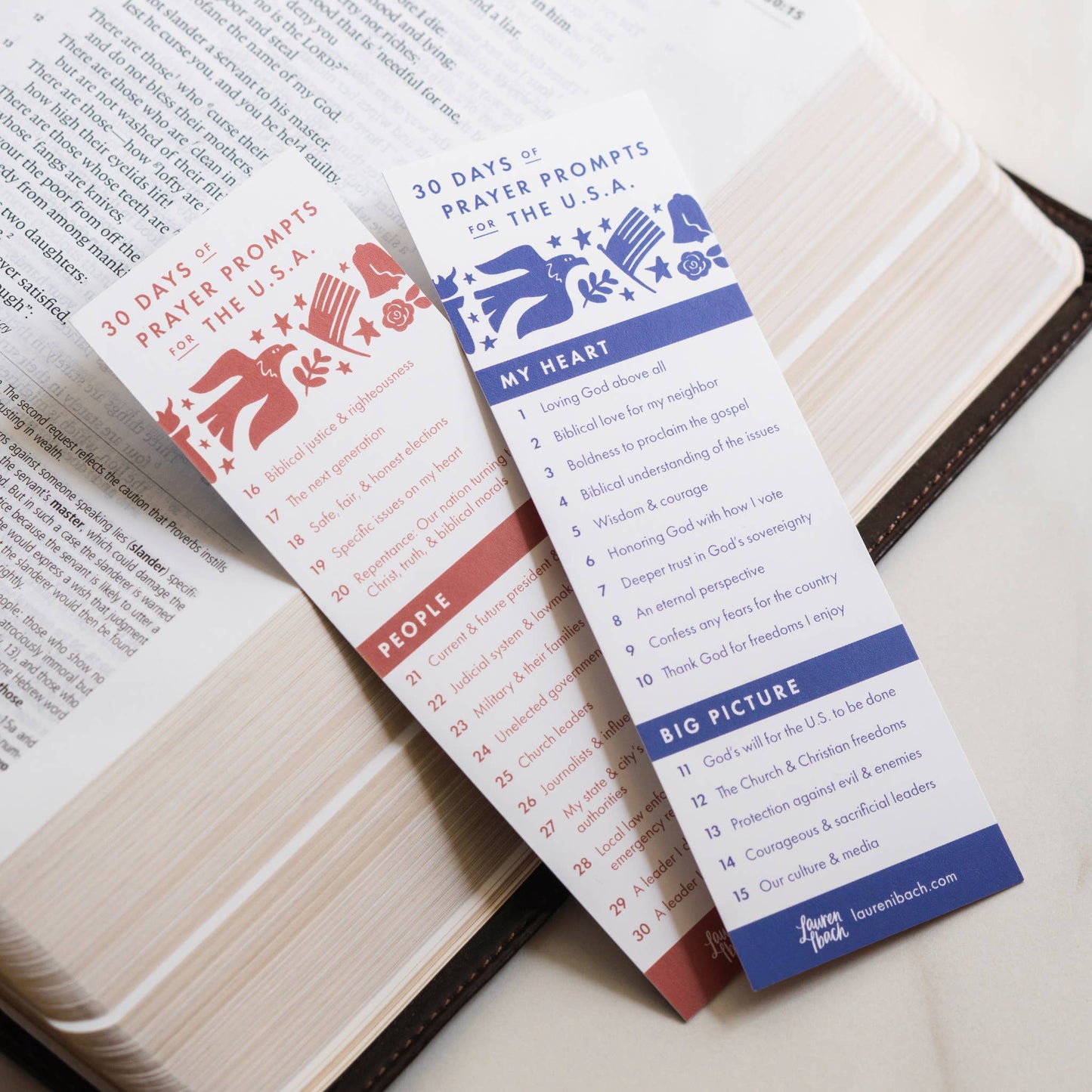 Prayer Prompts for the USA Bookmark