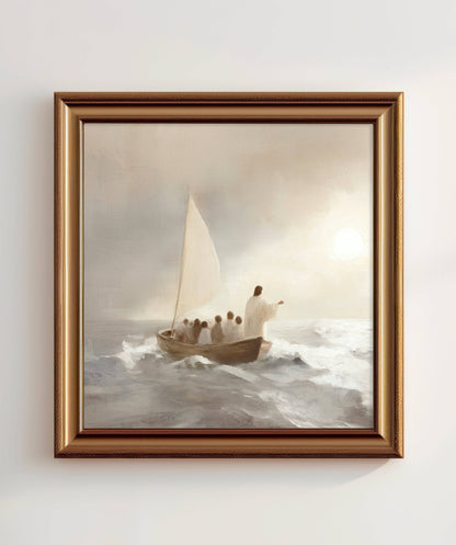 Jesus Calms The Storm - Print